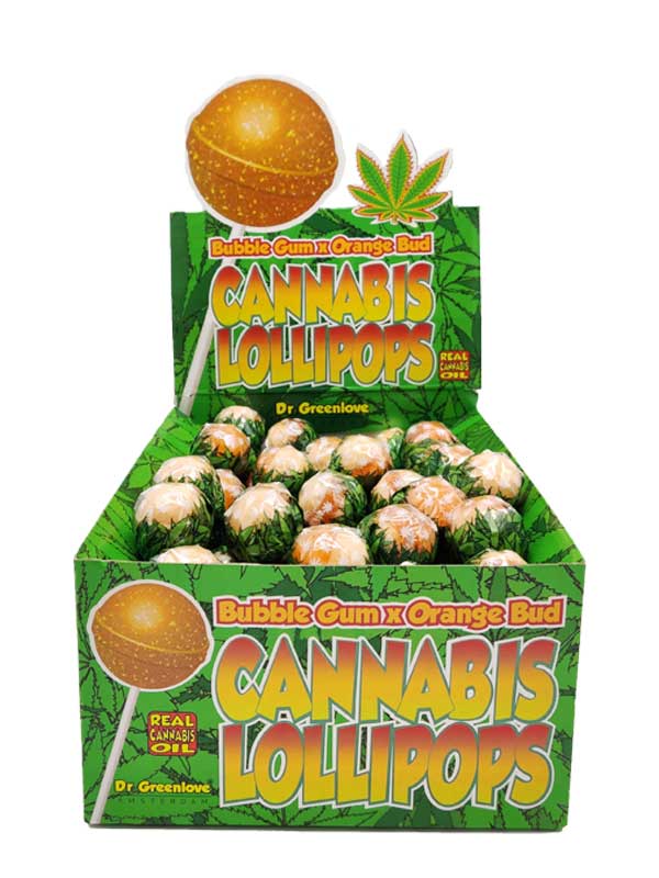 Cannabis Lollipops -Bubblegum x Orange Bud