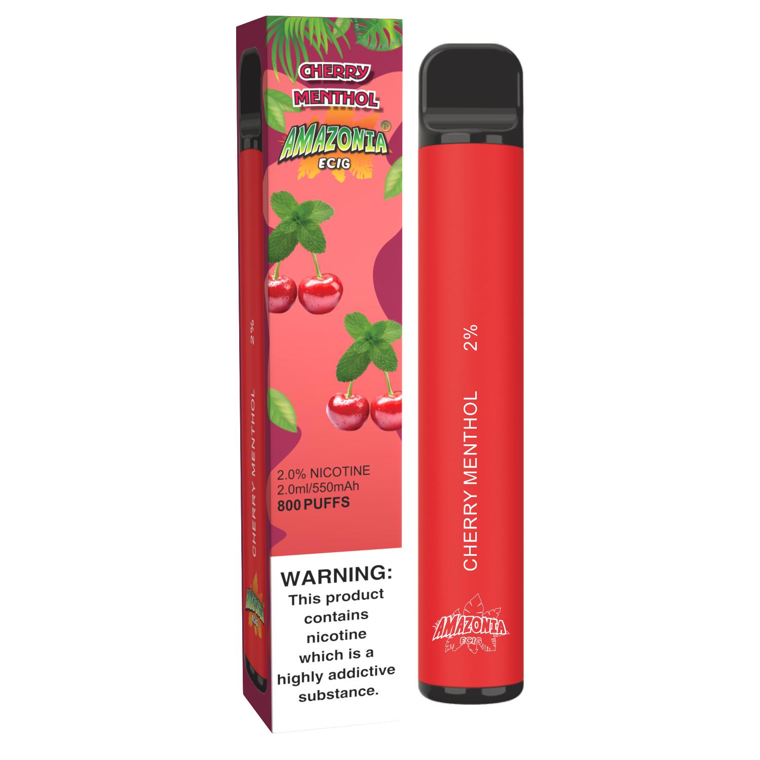 Cherry Menthol by Amazonia 800puff Disposable