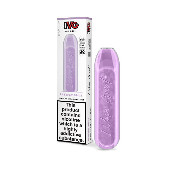 Passion Fruit by IVG Bar 600 Puff Boxed