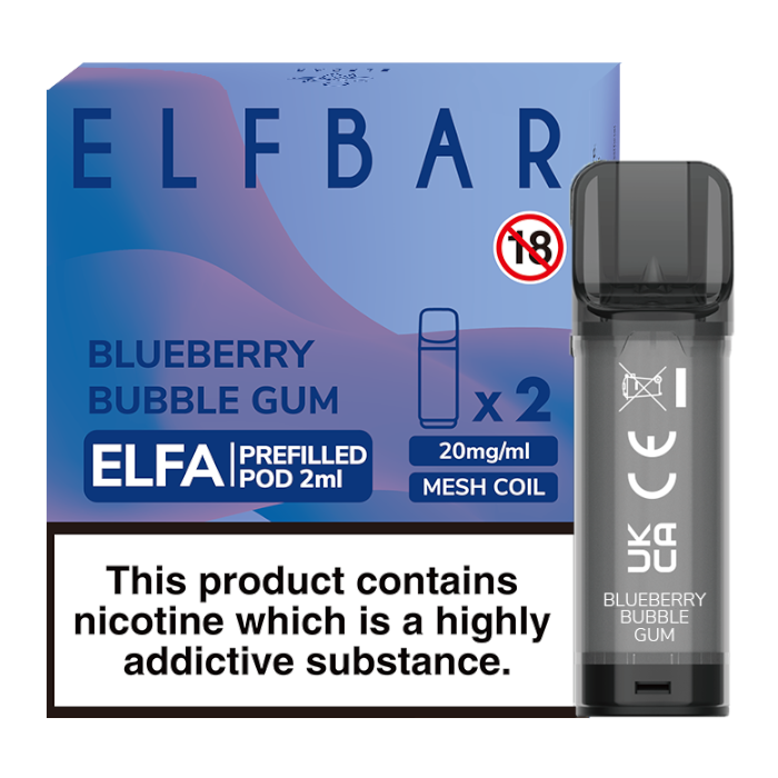 Blueberry Bubble Gum by Elfa Pods Elf Bar