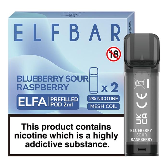 Blueberry Sour Raspberry by Elfa Pods Elf Bar