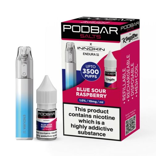 Blue Sour Raspberry by PodBar Salts x Innokin Endura S1 Kit