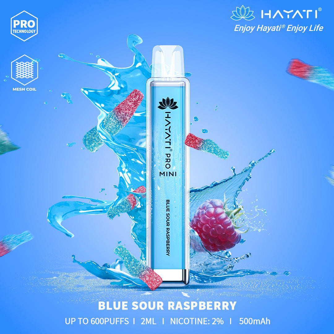 Blue Sour Raspberry by HAYATI Pro Mini 600 puff