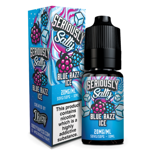 white Blue Razz Ice Seriously Salty 10ml