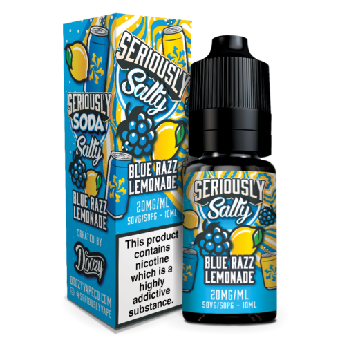 white Blue Razz Lemonade Seriously Salty Soda 10ml Bottle