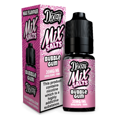 white Bubblegum Doozy Mix Salts 10ml Large