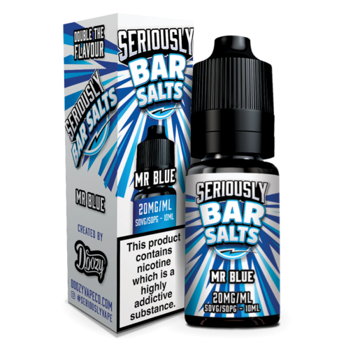 white Mr Blue Seriously Bar Salts 10ml Large