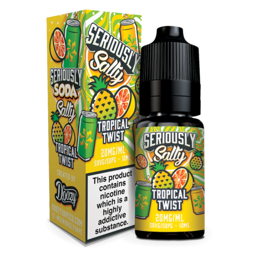 white Tropical Twist Seriously Salty Soda 10ml Bottle