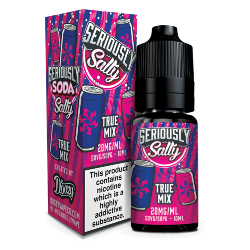 white True Mix Seriously Salty Soda 10ml Bottle Box Large