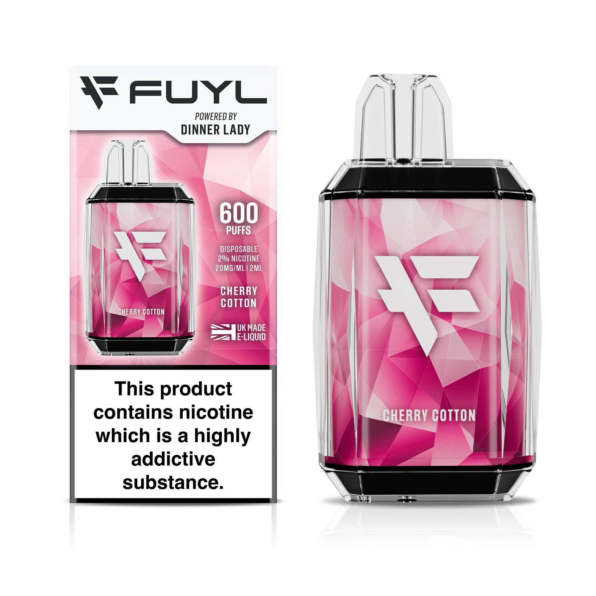 Cherry Cotton by Fuyl Dinner Lady 600puff Disposable