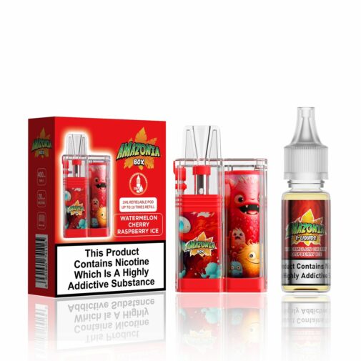 Watermelon Cherry Raspberry Ice by Amazonia Box Refillable Disposable