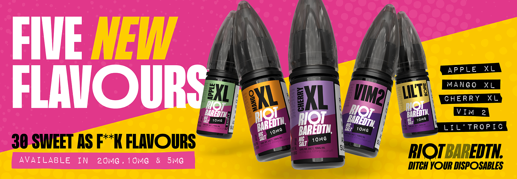 Riot Sqaud BAR EDTN 10ml 30 Flavours Banner