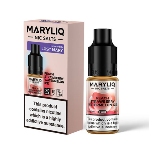 Peach Strawberry Watermelon Ice by MaryLiq 10ml Nic Salt