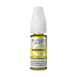 Banana & Menthol Eliquid mixed together to create the best vape juice. Elfliq 10ml vape liquid.