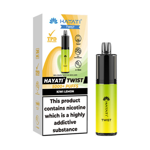 Kiwi Lemon by Hayati Twist 5000 Disposable Vape | 5000 Puff