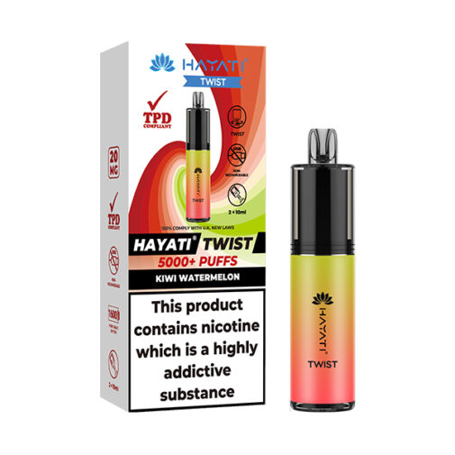 Kiwi Watermelon by Hayati Twist 5000 Disposable Vape