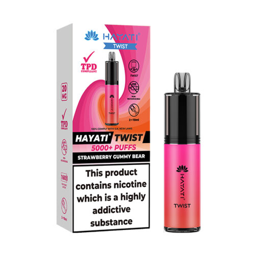 Strawberry Gummy Bear by Hayati Twist 5000 Disposable Vape | 5000 Puff