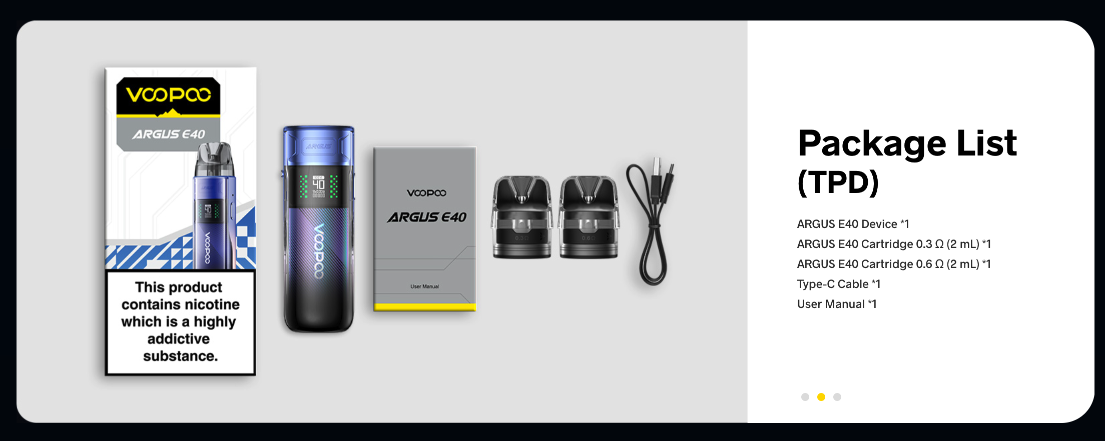 Voopoo Argus E40 Pod Kit Banner12