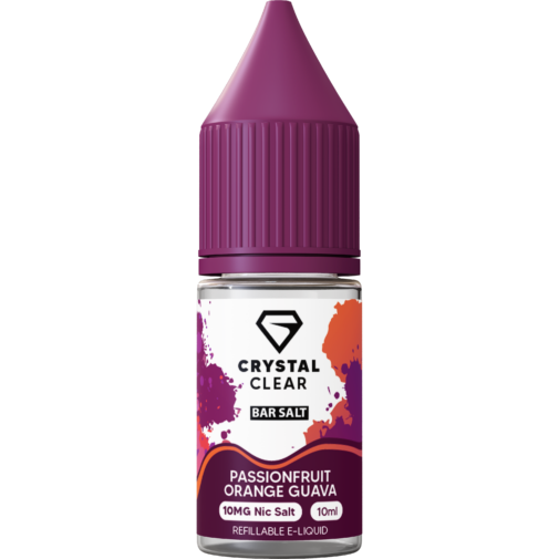 Passionfruit Orange Guava By Crystal Clear Bar Salt 10ml