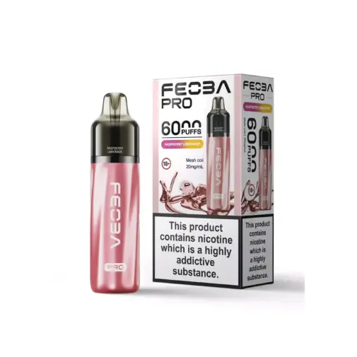 Raspberry Lemonade by Feoba Pro 6000 Disposable Vape | 6000 Puff