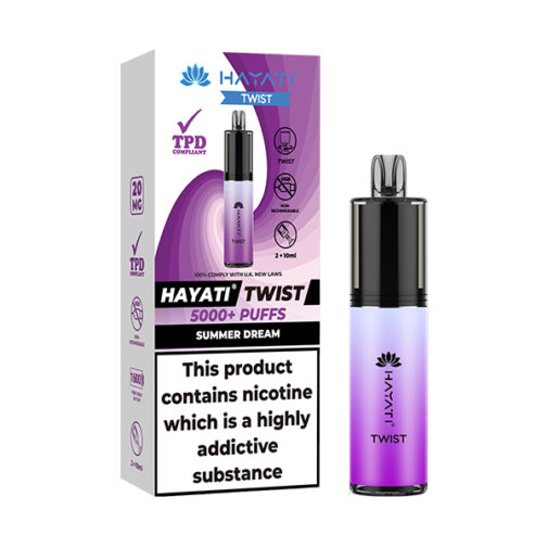Hayati Twist 5000 Disposable Vape | 5000 Puff | Full Box of 5