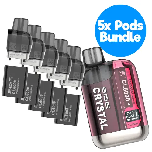 SKE Crystal CL6000 6K + 5 x Extra Prefilled Pod Bundle