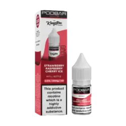 Strawberry Raspberry Cherry Ice PodBar Salts by Kingston 10ml