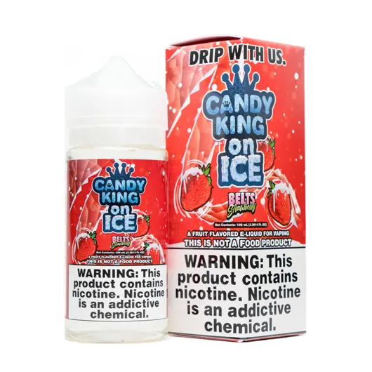 Belts Strawberry On ICE by Candy King | 100ml Shortfill