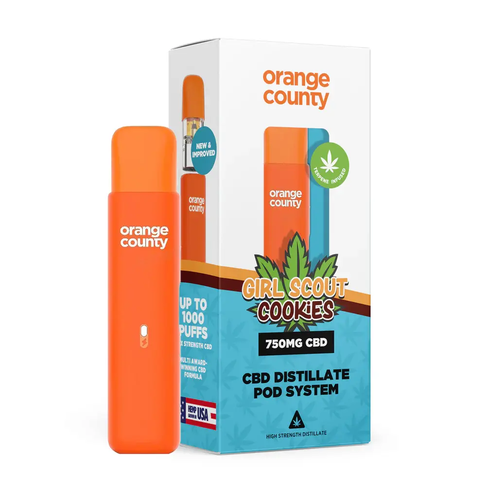 Girl Scout Cookies 750mg Orange County CBD Vape | Prefilled CBD Pod Kit 1ml