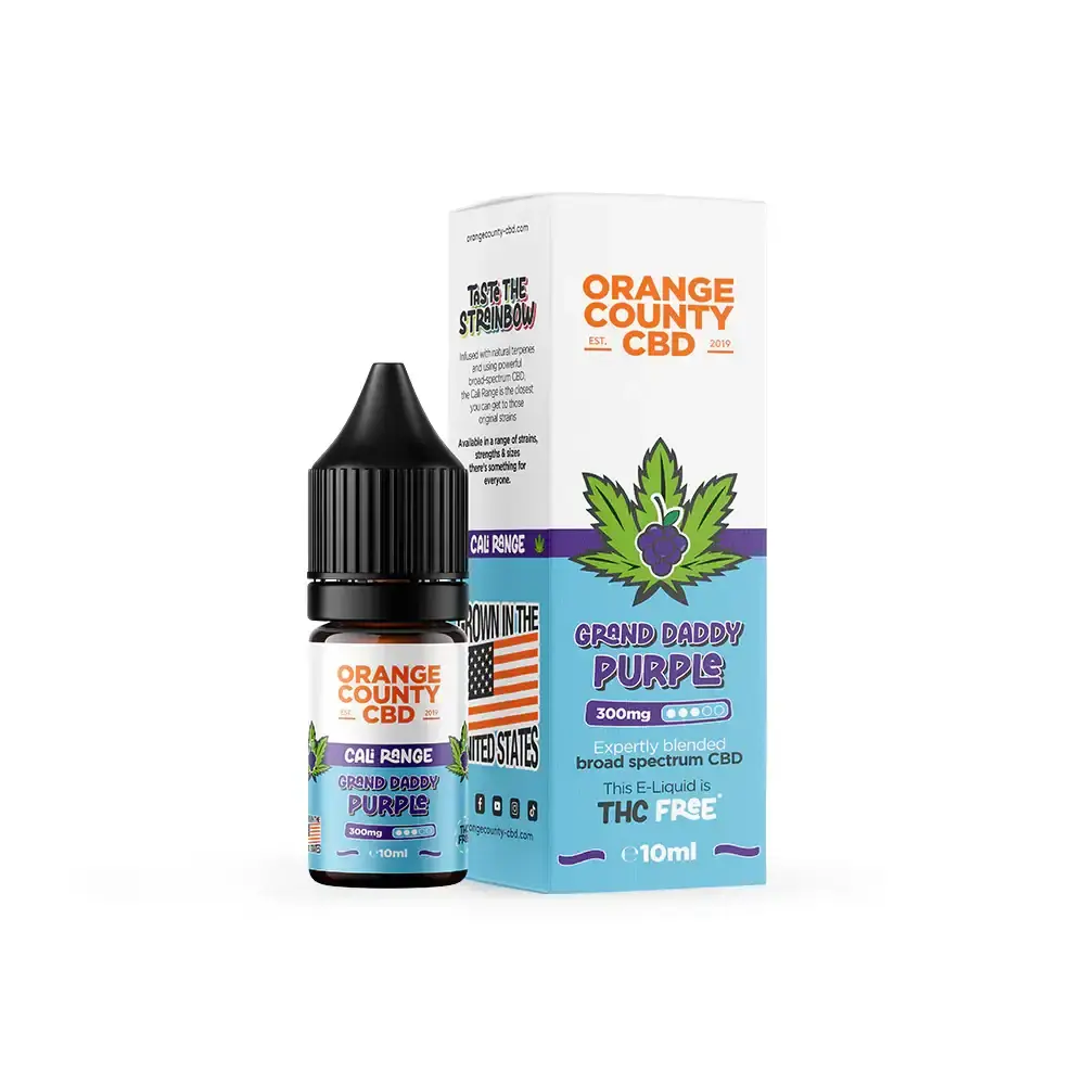 Grand Daddy Purple 300mg Orange County CBD E-Liquid 10ml