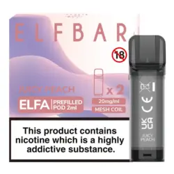 Juicy Peach ELFA Pods by Elf Bar | Pre-filled Pods