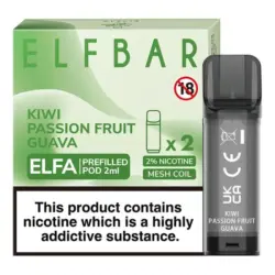 Kiwi Passion Fruit Guava ELFA Pods by Elf Bar | Pre-filled Pods