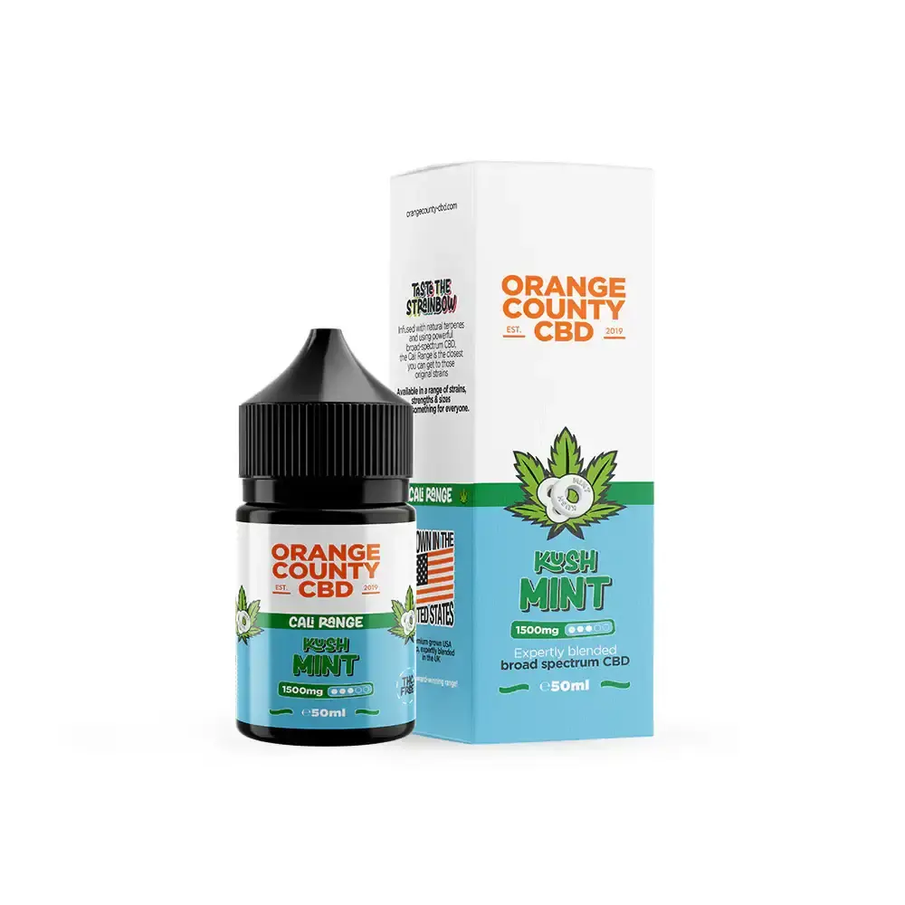 Kush Mint 15002500mg Orange County CBD E-Liquid 50ml