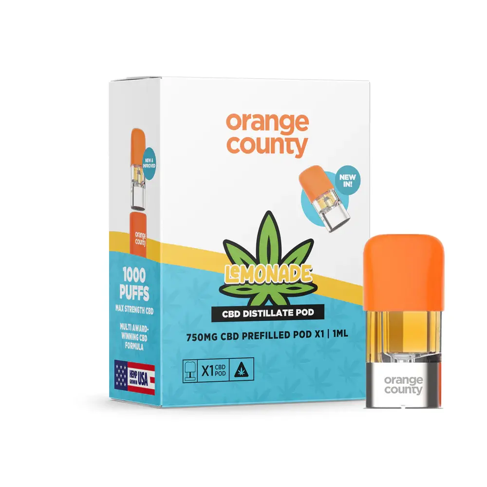 Lemonade 750mg Orange County CBD Vape Replacement Pod