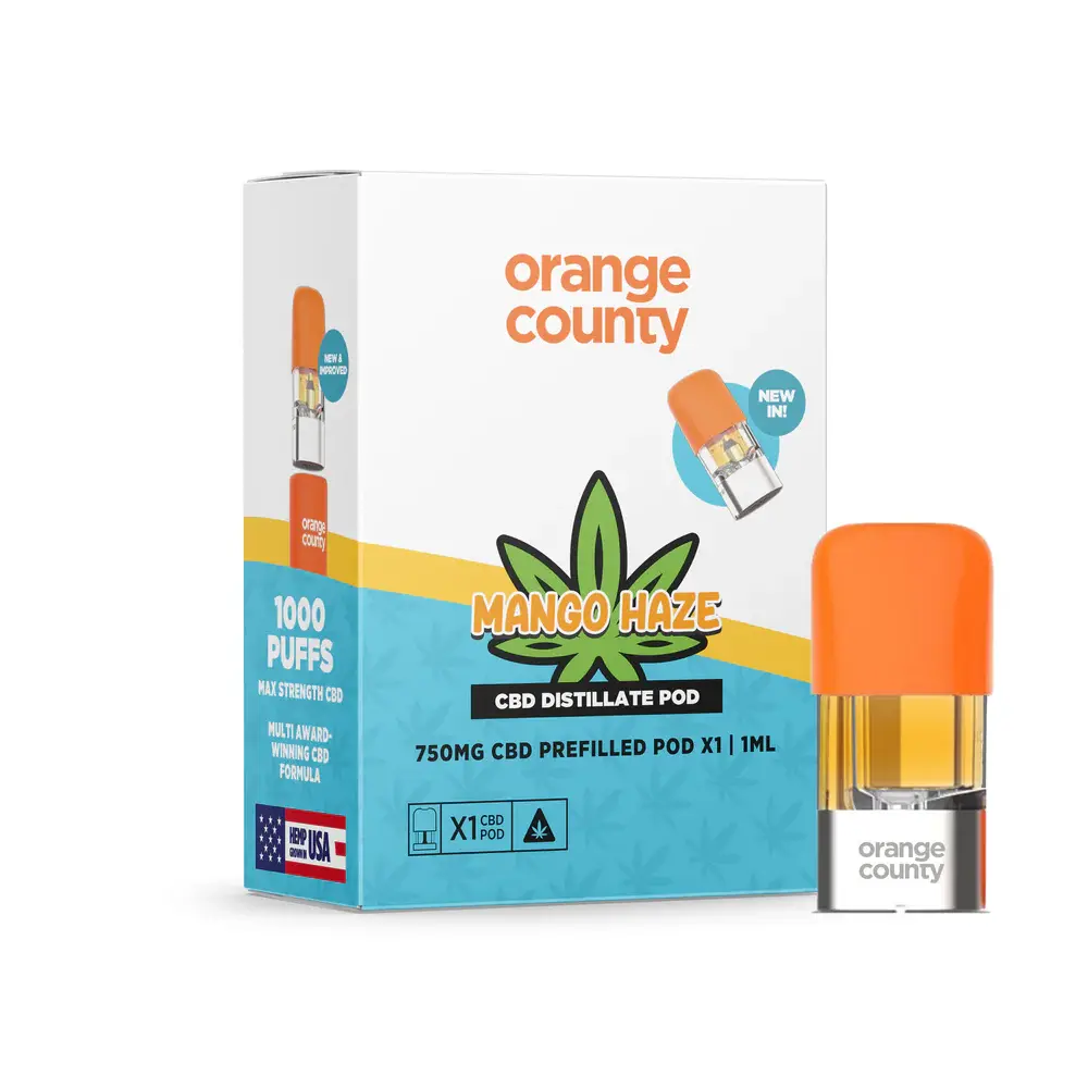 Mango Haze 750mg Orange County CBD Vape Replacement Pod