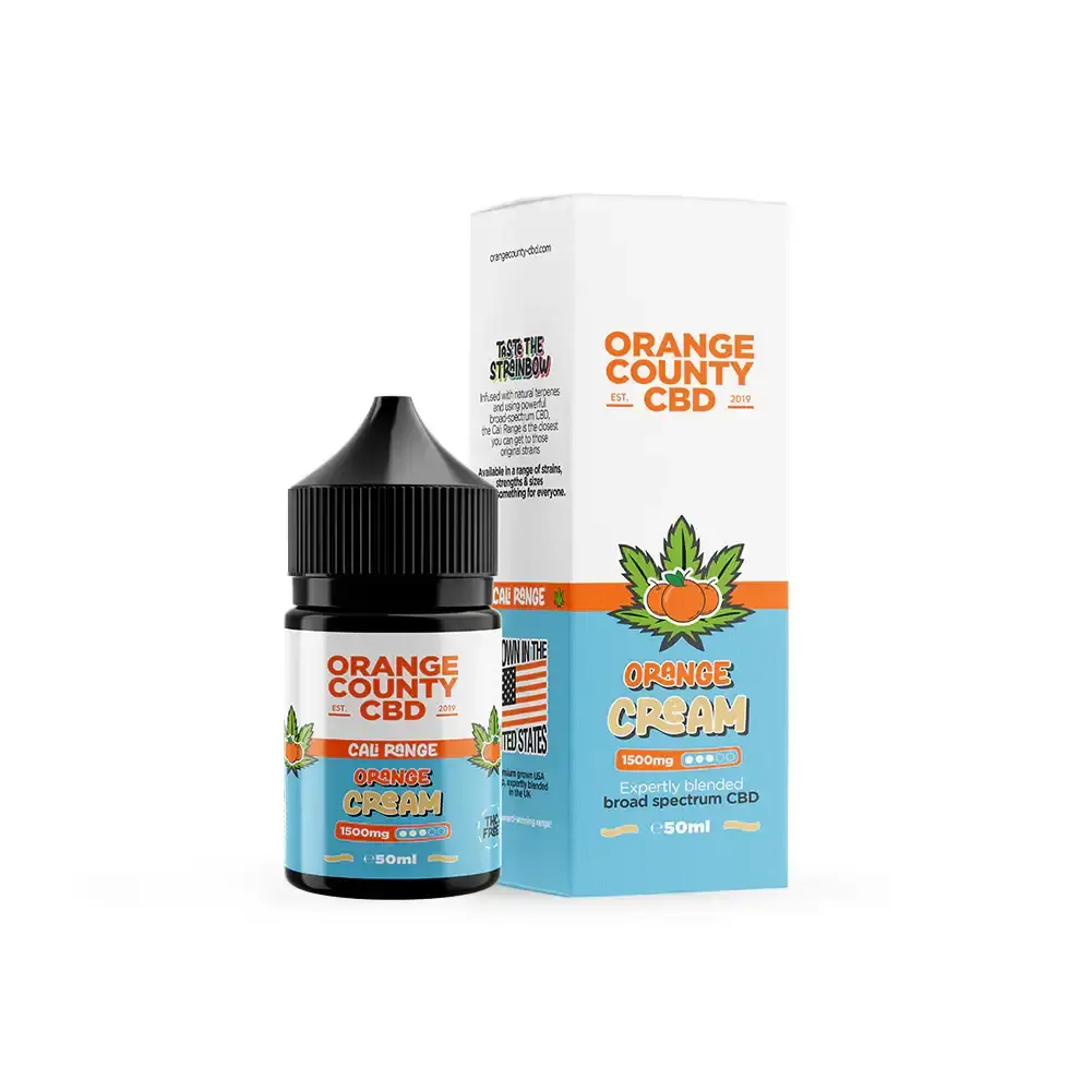 Orange Cream 15002500mg Orange County CBD E-Liquid 50ml