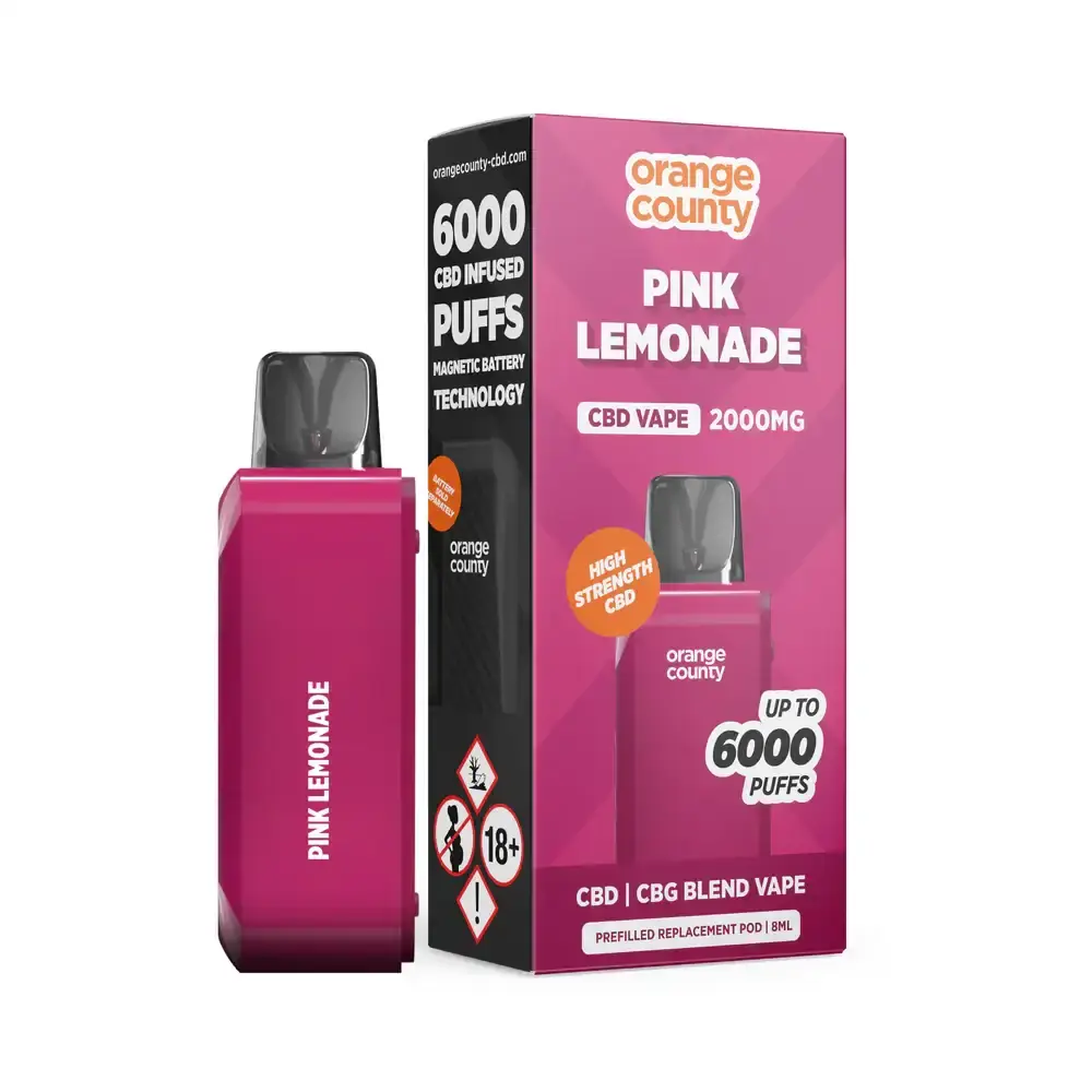 Pink Lemonade 2000mg Orange County CBD Vape Replacement Pod
