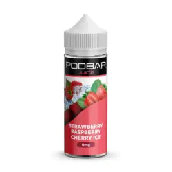 Strawberry Raspberry Cherry Ice by PodBar Juice | 100ml Shorfill