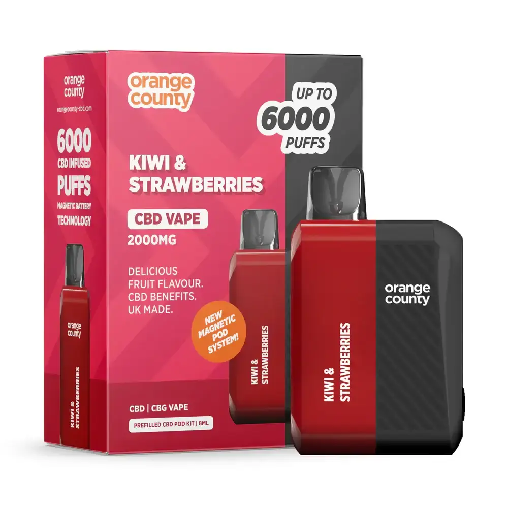 Strawberry Kiwi 2000mg Orange County CBD Vape Prefilled CBD Pod Kit 8ml