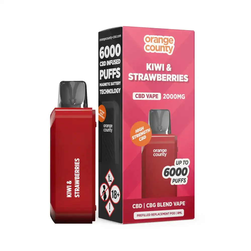 Strawberry Kiwi 2000mg Orange County CBD Vape Replacement Pod