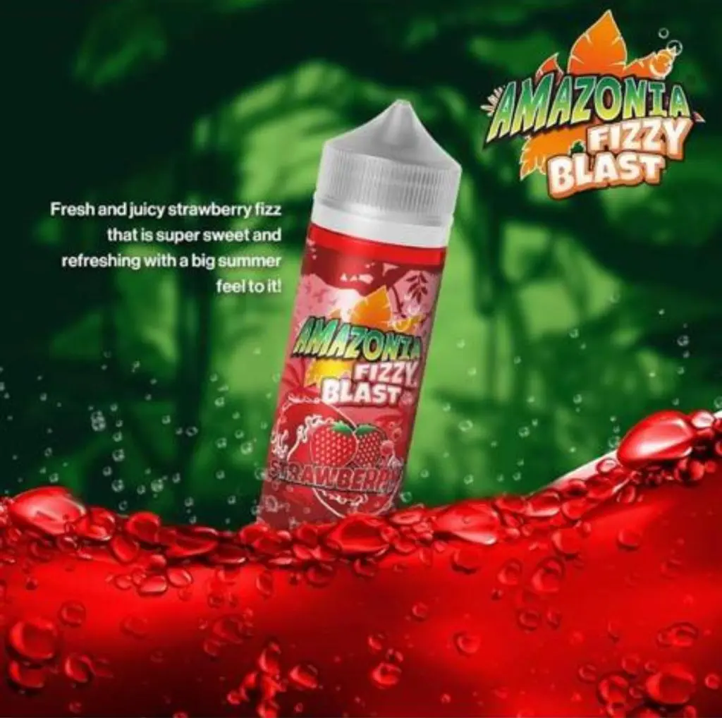 Strawberry by Amazonia Fizzy Blast | 100ml Shortfill