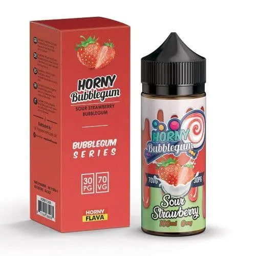 Sour Strawberry by Horny Bubblegum | 100ml Shortfill