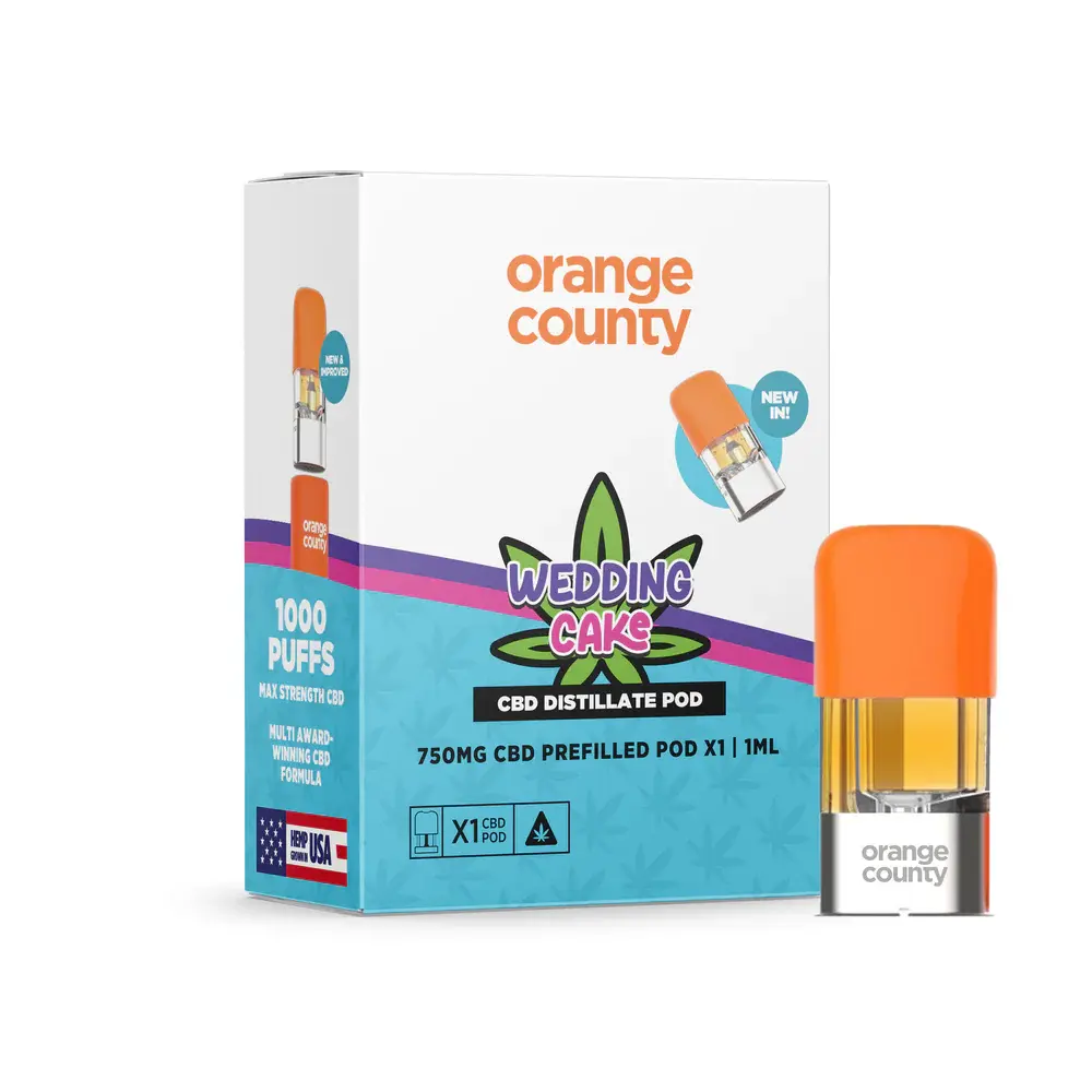 Wedding Cake 750mg Orange County CBD Vape Replacement Pod