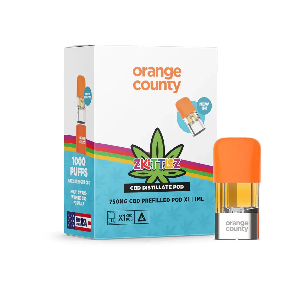 Zkittlez 750mg Orange County CBD Vape Replacement Pod