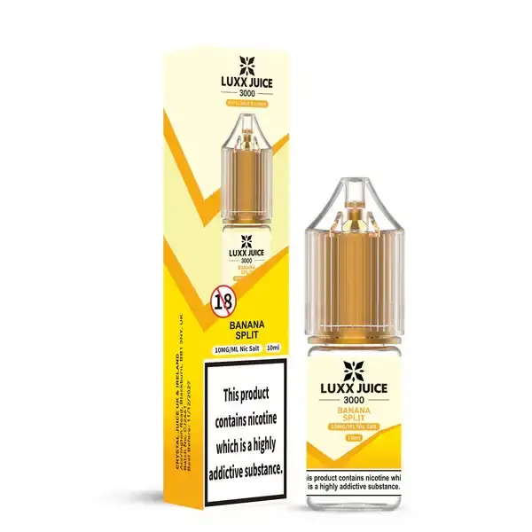 Banana Split Luxx Juice 3000 Nicotine Salts 10ml Nic Salt