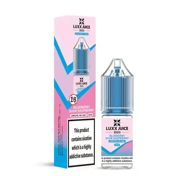 Blueberry Sour Raspberry Luxx Juice 3000 Nicotine Salts 10ml Nic Salt
