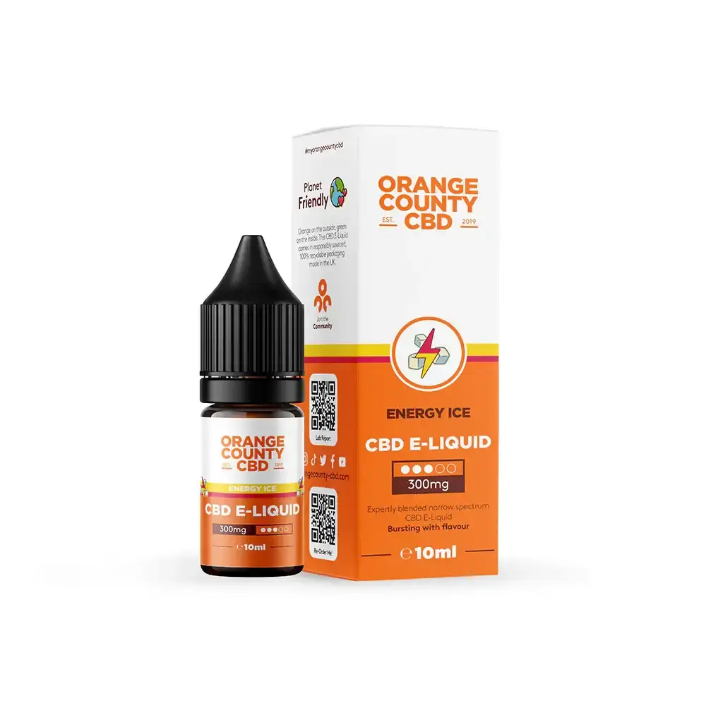 Energy Ice 300mg Orange County CBD E-Liquid 10ml