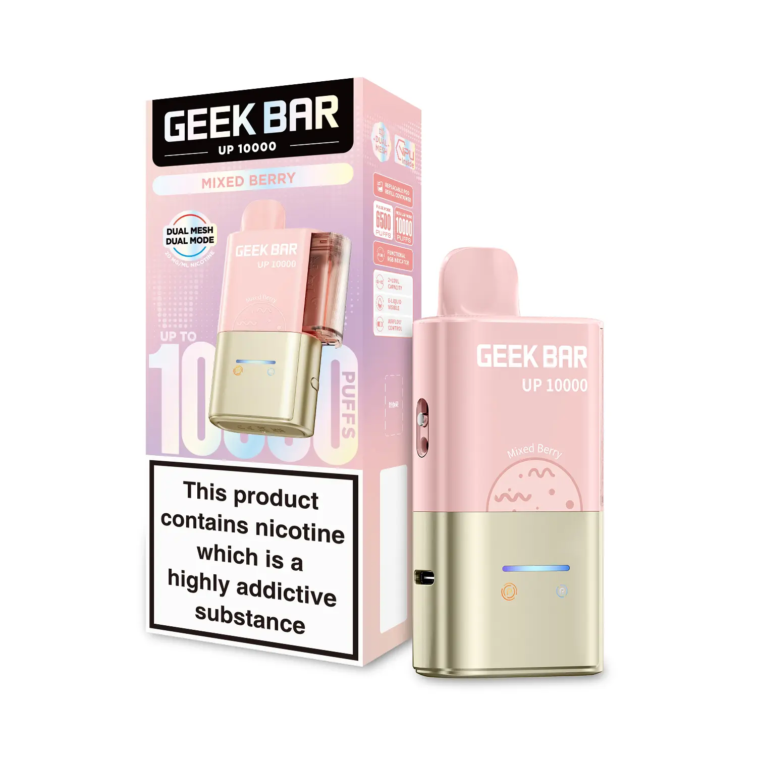 Mixed Berry by Geek Bar Up 10000 Prefilled Pod Kit | 10K Puffs