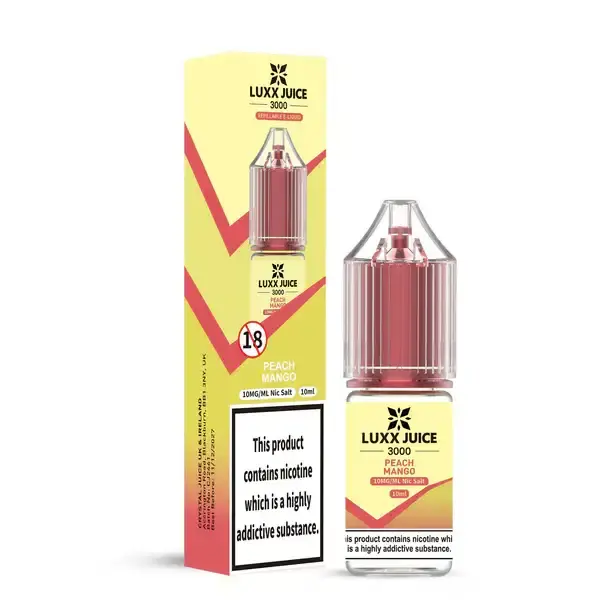 Peach Mango Luxx Juice 3000 Nicotine Salts 10ml Nic Salt