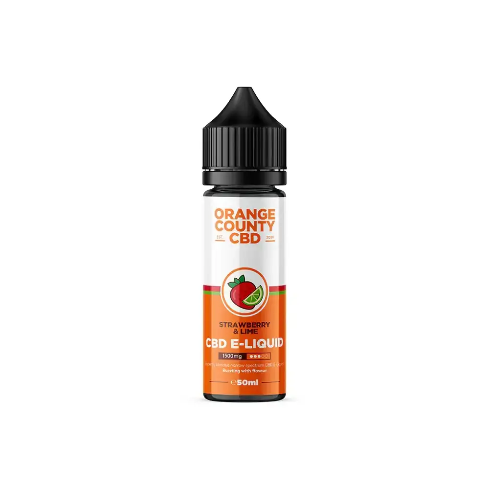 Strawberry & Lime 1500mg Orange County CBD E-Liquid 50ml